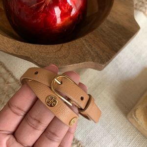 Tory Burch Double Leather Wrap Bracelet